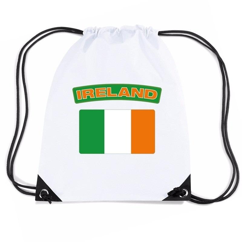 Ierland nylon rugzak wit met Ierse vlag Shoppartners Koopje