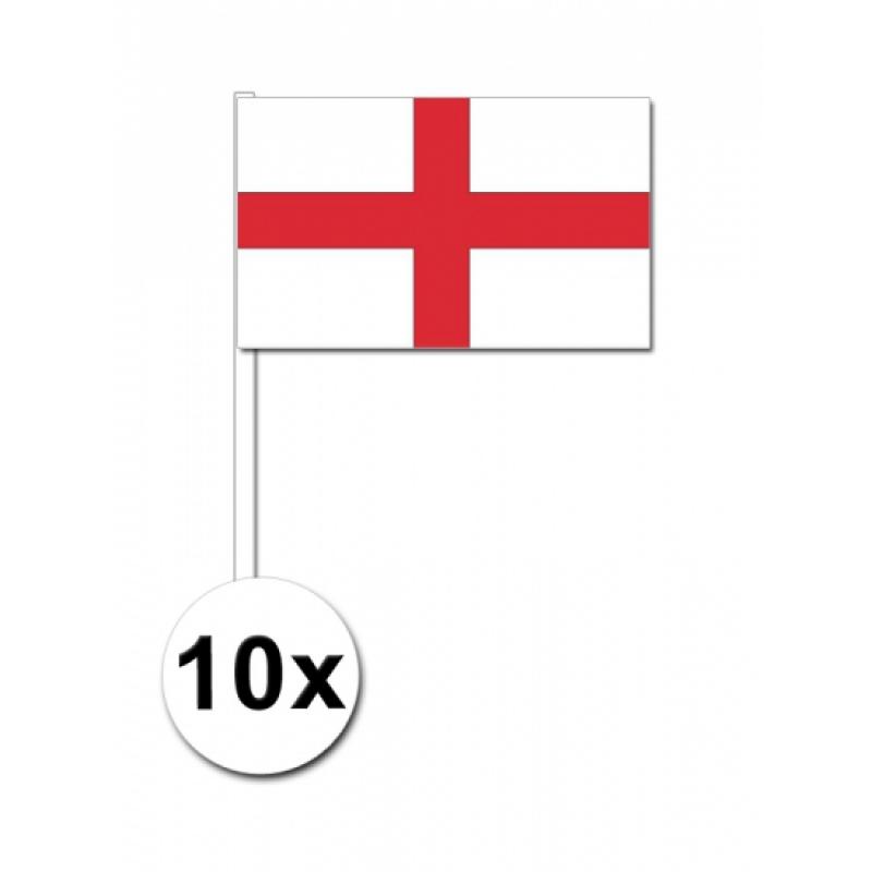 Landen versiering en vlaggen Geen Landen Zwaaivlaggetjes Engeland 10x