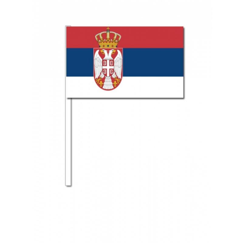 Zwaaivlaggetjes Servie 12 x 24 cm Geen Landen versiering en vlaggen