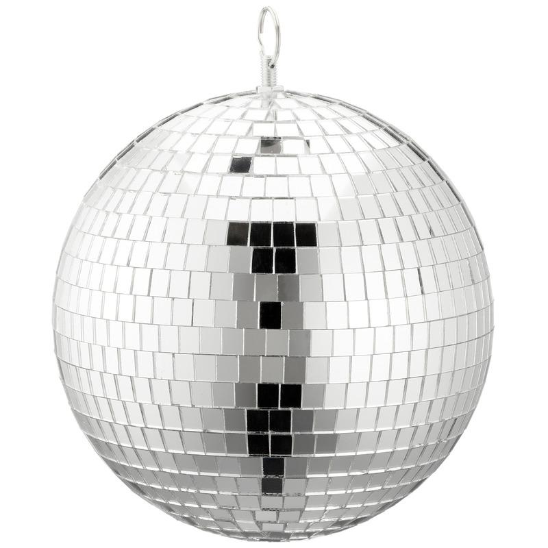 Feestverlichting Disco spiegel bal zilver 20 cm